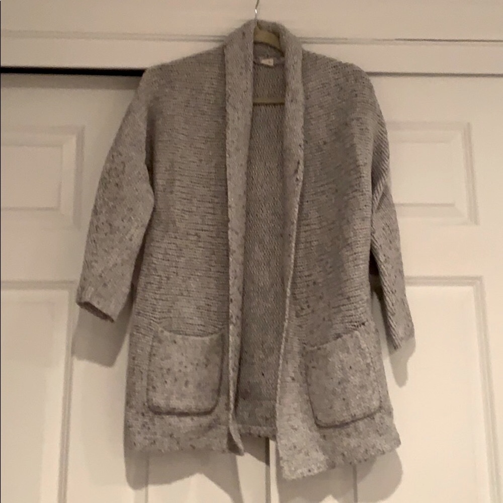 Gap thick cardigan grey wool sweater xs
